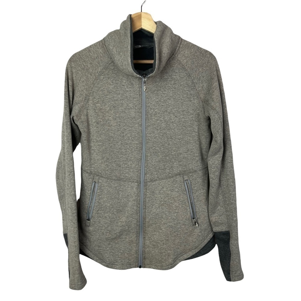 The North Face Beige Full Zip High Neck Jacket S